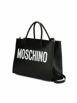 Moschino Logo print square tote