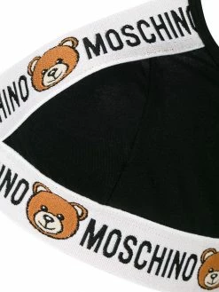 Moschino teddy bear logo triangle bra