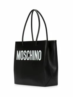 Moschino square logo shopper tote