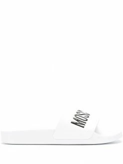 Moschino logo print sliders