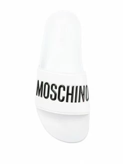 Moschino logo print sliders