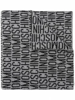 Moschino knitted logo scarf