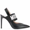 Moschino logo slingback pumps