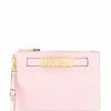 Moschino logo clutch