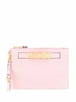 Moschino logo clutch