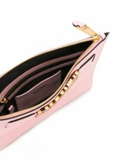 Moschino logo clutch