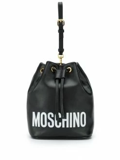 Moschino logo bucket bag