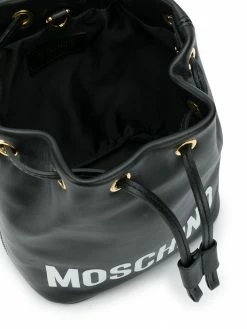 Moschino logo bucket bag