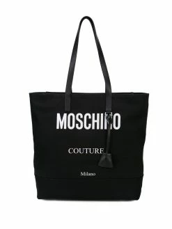 Moschino contrast logo tote bag