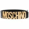 Moschino logo-plaque buckled belt