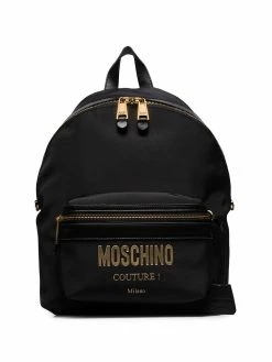 Moschino metal-logo backpack
