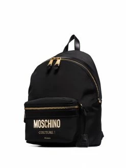 Moschino metal-logo backpack