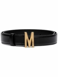Moschino logo buckle belt