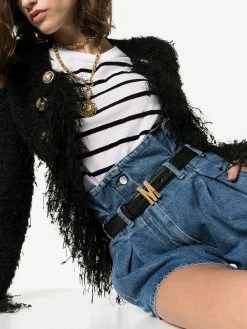 Moschino logo buckle belt