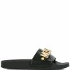 Moschino embellished logo slide sandals