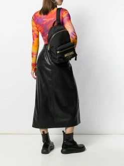 Moschino logo plaque backpack