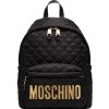 Moschino quilted logo-plaque backpack