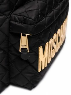 Moschino quilted logo-plaque backpack