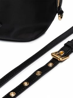 Moschino logo plaque drawstring bucket bag