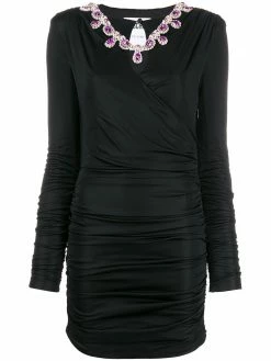 Moschino crystal-embellished ruched dress