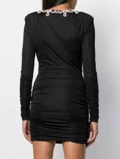 Moschino crystal-embellished ruched dress