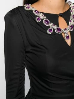 Moschino crystal-embellished ruched dress