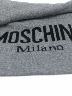 Coupon ๐ Moschino Intarsia knit logo scarf ๐ 7 Moschino intarsia knit logo scarf
