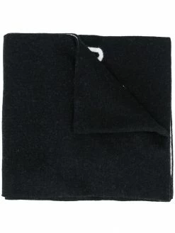 Moschino intarsia-logo scarf