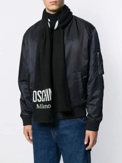 Moschino intarsia-logo scarf