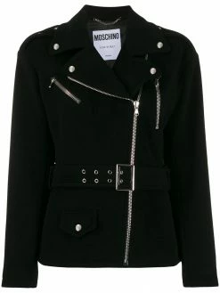 Moschino off-centre zipped jacket