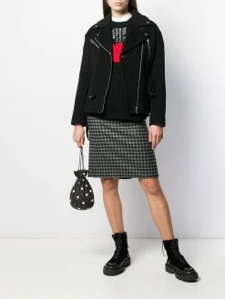Moschino off-centre zipped jacket