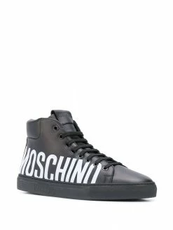 Moschino logo print hi-top sneakers