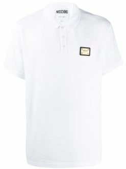 Moschino logo patch polo shirt