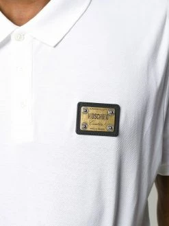 Moschino logo patch polo shirt