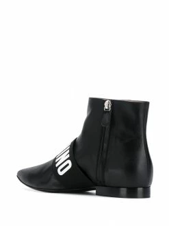 Moschino logo band ankle boots