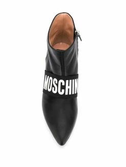 Moschino logo band ankle boots