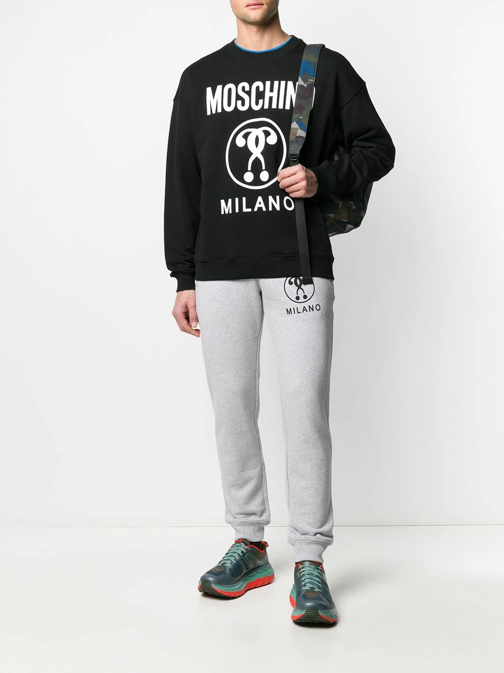 Budget ๐ Moschino Questions logo print sweatshirt ๐ 4 Moschino questions logo-print sweatshirt