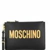 Moschino logo printed clutch