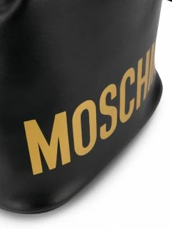 Moschino logo-print bucket bag