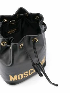 Moschino logo-print bucket bag