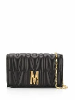 Moschino monogram-quilted clutch bag