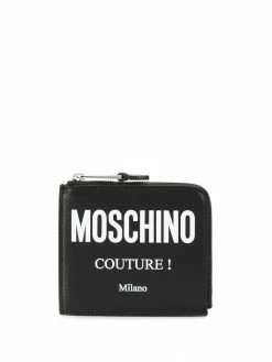 Moschino Couture logo zipped wallet