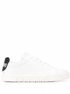 Moschino logo-patch lace-up sneakers
