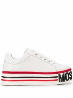 Moschino striped flatform lace-up sneakers