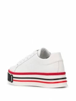 Moschino striped flatform lace-up sneakers