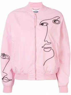 Moschino cornely embroidered bomber jacket