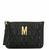 Moschino quilted monogram clutch