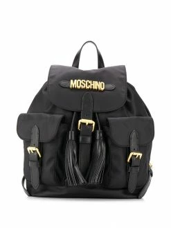 Moschino logo tassel backpack