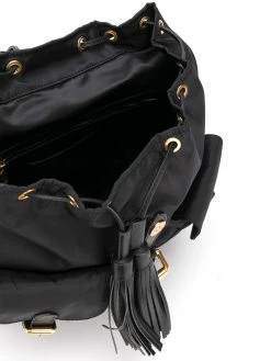 Moschino logo tassel backpack