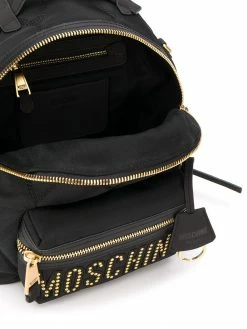 Moschino studded logo backpack